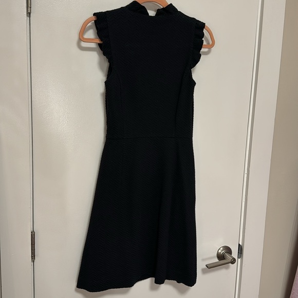 Tabitha Anthropologie black dress ruffle sleeve size 0 pockets - Picture 4 of 5